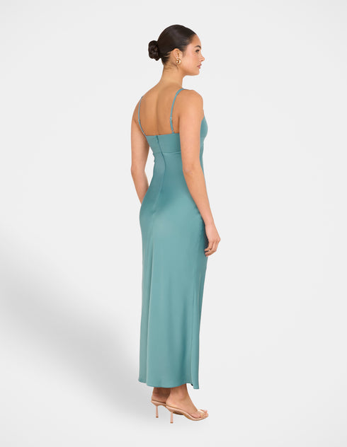 Gala Bias Cut Satin Maxi Dress